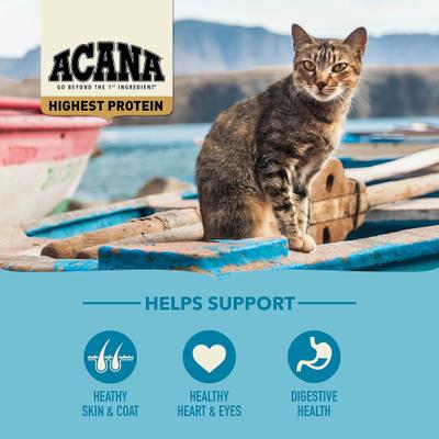 Show full view: ACANA Wild Atlantic Saltwater Fish with Freeze-Dried Liver Grain-Free Dry Cat Food, 4-lb bag slide 5 of 14