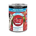 Purina ONE +Plus Classic Ground Healthy Puppy Lamb & Long Grain Rice Entree Canned Dog Food, 13-oz, case of 12