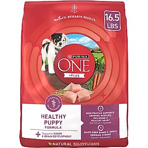 Purina ONE +Plus Natural High Protein Healthy Puppy Chicken Formula Dry Puppy Food, 16.5-lb bag