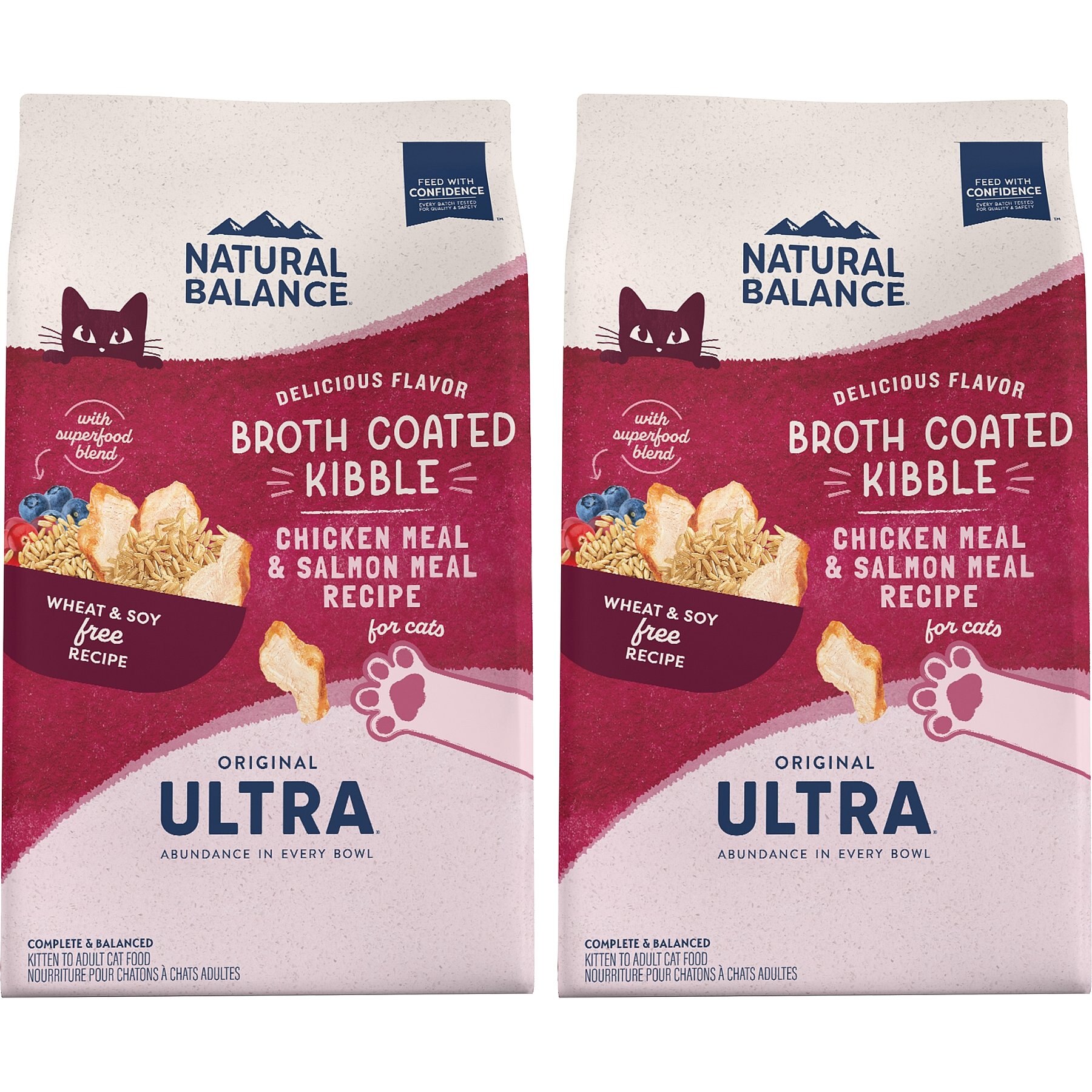 NATURAL BALANCE Original Ultra Chicken Meal Salmon Meal Formula Dry Cat Food 15 lb bag bundle of 2 Chewy