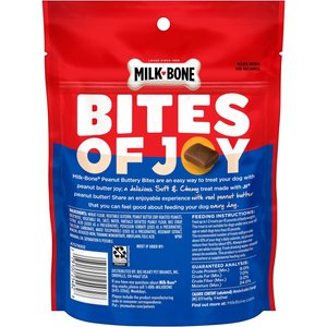 Milk-Bone Peanut Buttery Bites Jif Peanut Butter Soft & Chewy Dog Treats, 4.5-oz bag