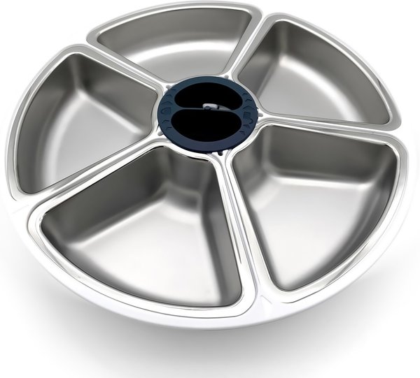 Closer Pets Five-Meal Bowl with Stainless Steel Inserts for C500 Automatic Cat Feeders Cat Bowl, Small