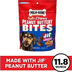 Milk-Bone Peanut Buttery Bites Real Peanut Butter & Bacon Soft & Chewy Dog Treats, 11.8-oz bag slide 2 of 8