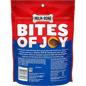 Milk-Bone Peanut Buttery Bites Jif Peanut Butter Soft & Chewy Dog Treats, 11.8-oz bag