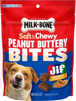 Milk-Bone Peanut Buttery Bites Jif Peanut Butter Soft Dog Treats