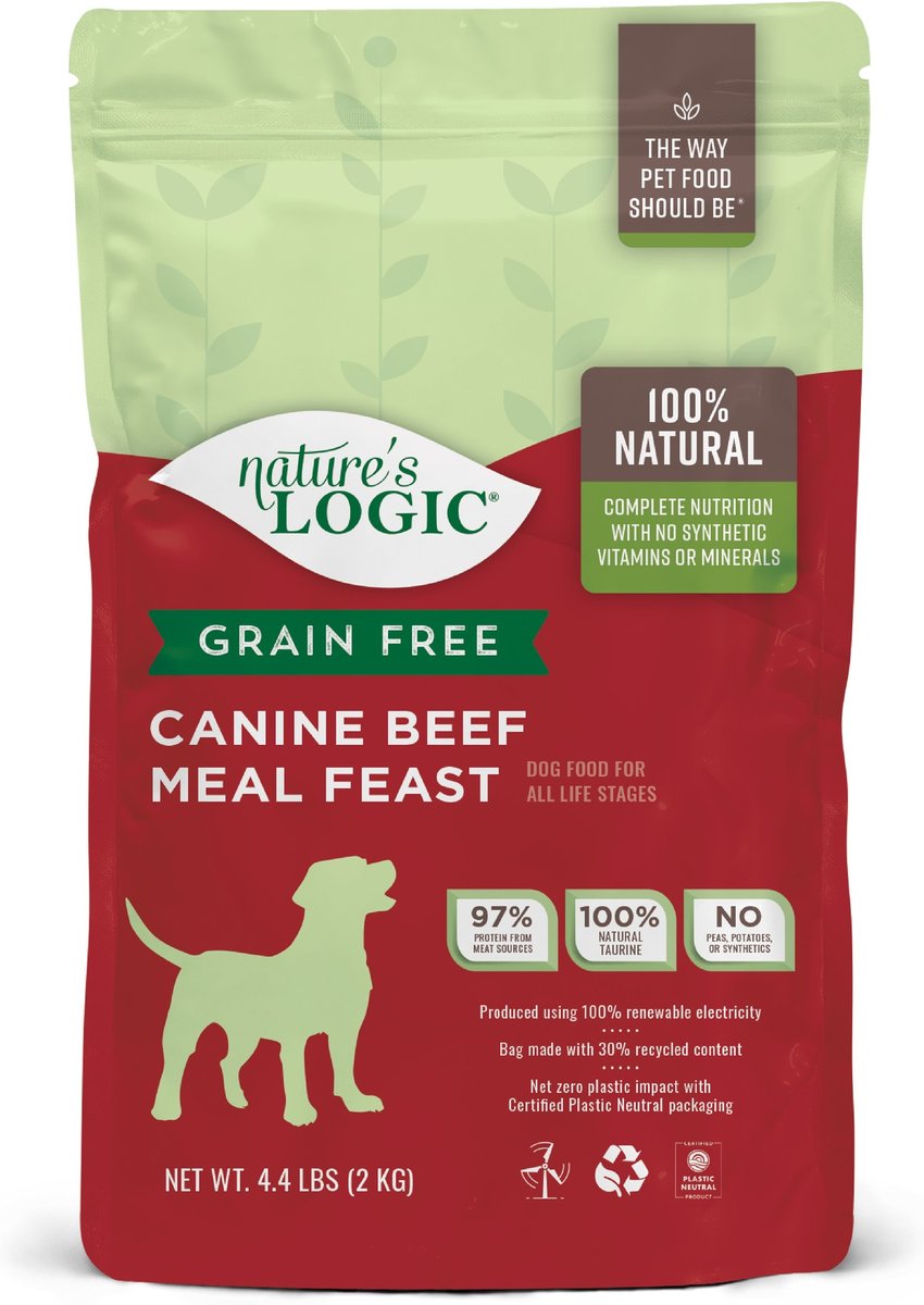 Nature s Logic Grain Free Canine Beef Meal Feast Dry Dog Food 4.4 lb