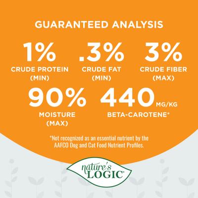 Show full view: Nature's Logic 100% Natural Pumpkin Purée Dog & Cat Food Supplement, 15-oz can, 12 pack slide 6 of 11