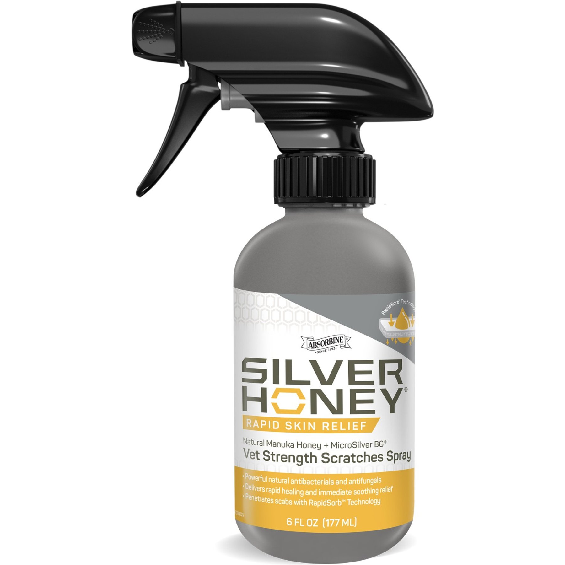 Silver Honey Vet Strength Scratches Horse Wound Care Spray, 6-fl oz bottle