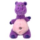 KONG Knots Belly Hippo Tough Squeaky Plush Dog Toy, Purple Pink, Medium/Large