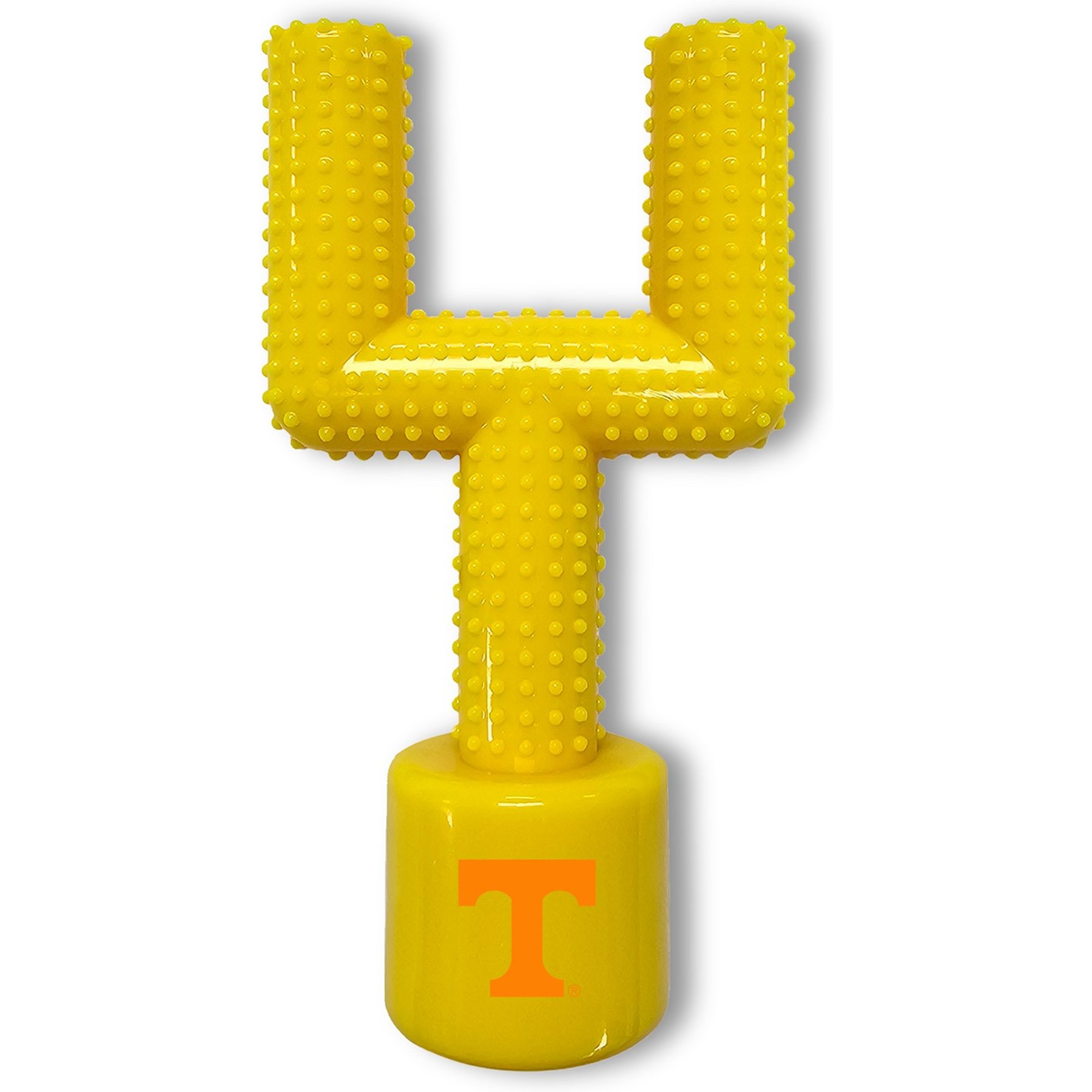 Pets First Tennessee Hard Nylon Goal Post Dog Chew Toy, Yellow
