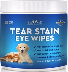 Beloved Pets Tear Stain Dog & Cat Eye Wipes, 10-oz jar