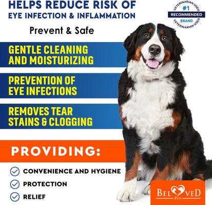 Show full view: Beloved Pets Tear Stain Dog & Cat Eye Wipes, 10-oz jar slide 3 of 7