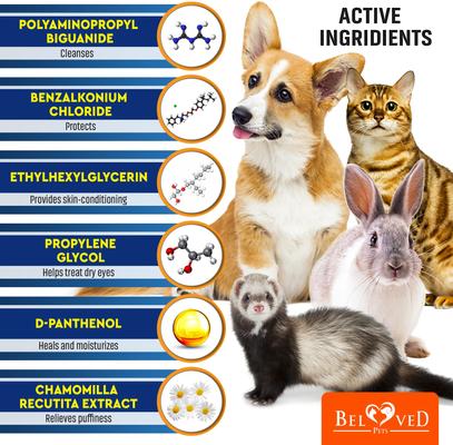 Show full view: Beloved Pets Tear Stain Dog & Cat Eye Wipes, 10-oz jar slide 4 of 7