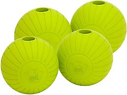 Chew King by Mammoth Supreme Rubber Ball Large Breeds Dog Chew Toy, Green, 3-in, 4 count