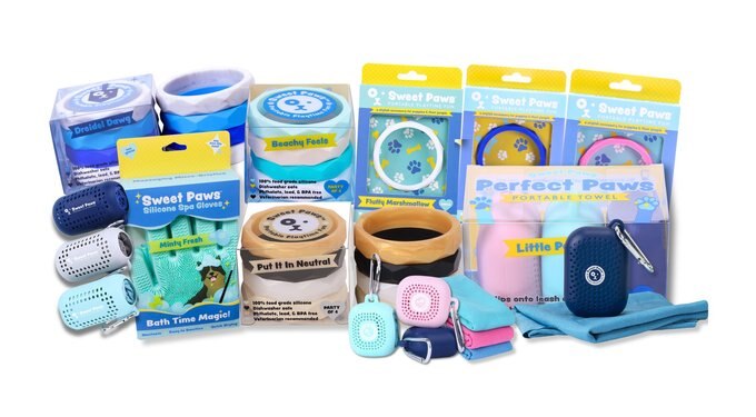 Sweet Paws Wearable Puppy Teether Stack Party of 4