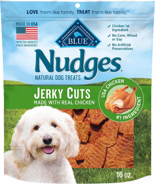 Blue Buffalo Brandclub Blue Buffalo Nudges Jerky Cuts Chicken Dog Treats 16 oz bag