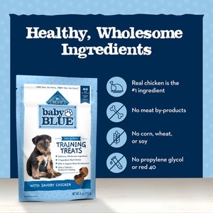 Blue Buffalo Baby BLUE Savory Chicken Puppy Training Soft Dog Treats, 4-oz bag