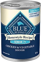 Blue Buffalo Life Protection Formula Senior Chicken & Brown Rice Recipe Dry Dog Food, 30-lb bag + Homestyle Recipe Chicken Dinner with Garden Vegetables Senior Wet Dog Food, 12.5-oz, case of 12 + Nudges Grillers Chicken Dog Treats, 16-oz bag slide 2 of 9
