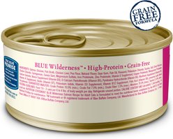 Blue Buffalo Wilderness Variety Pack: Natures Evolutionary Diet Chicken High-Protein Grain-Free Adult Dry Food, 12-lb bag + Salmon Grain-Free Canned Food, 5.5-oz, case of 24 + Turkey Grain-Free Canned Cat Food, 5.5-oz, case of 24 slide 2 of 9