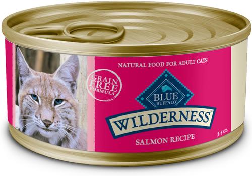 Show full view: Blue Buffalo Wilderness Variety Pack: Natures Evolutionary Diet Chicken High-Protein Grain-Free Adult Dry Food, 12-lb bag + Salmon Grain-Free Canned Food, 5.5-oz, case of 24 + Turkey Grain-Free Canned Cat Food, 5.5-oz, case of 24 slide 5 of 9