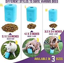 Chew King by Mammoth Chill Fill Tough Rubber Dog Treater Toy, Blue, Medium slide 2 of 7