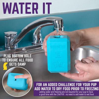 Show full view: Chew King by Mammoth Chill Fill Tough Rubber Dog Treater Toy, Blue, X-Large slide 4 of 8