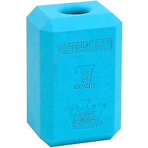 Chew King by Mammoth Chill Fill Tough Rubber Dog Treater Toy, Blue, Medium