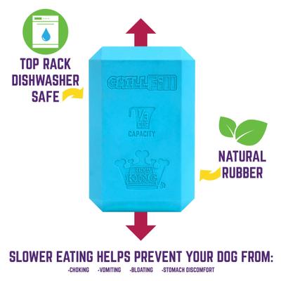 Show full view: Chew King by Mammoth Chill Fill Tough Rubber Dog Treater Toy, Blue, X-Large slide 3 of 8