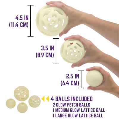 Show full view: Chew King by Mammoth Glowing Fetch Ball Combo Dog Chew Toy, Green slide 2 of 11