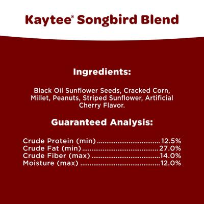 Show full view: Kaytee Songbird Blend, food for wild birds, 14-lb bag slide 7 of 11