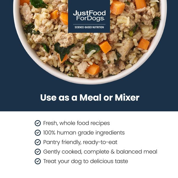 JUSTFOODFORDOGS JustFresh Human Grade Home-Cooked Chicken Recipe Fresh ...