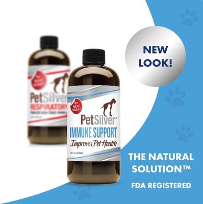 Show full view: PetSilver All Natural Cat & Dog Respiratory Solution & Immune Support, 16-fl oz bottle slide 3 of 10