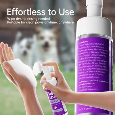 Show full view: Fido Fave Lavender Chamomile No-Rinse Foaming Dog Paw Cleaner, 5-fl oz bottle slide 2 of 8