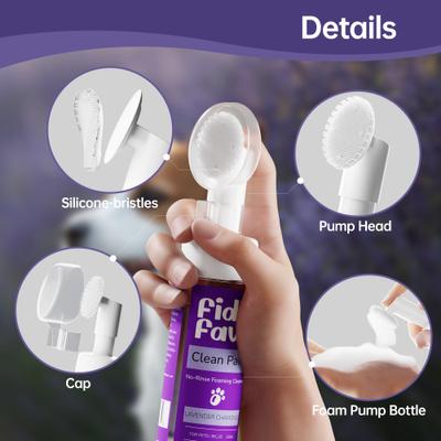 Show full view: Fido Fave Lavender Chamomile No-Rinse Foaming Dog Paw Cleaner, 5-fl oz bottle slide 5 of 8