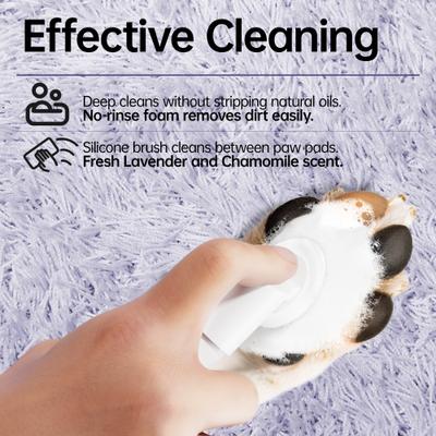 Show full view: Fido Fave Lavender Chamomile No-Rinse Foaming Dog Paw Cleaner, 5-fl oz bottle slide 4 of 8