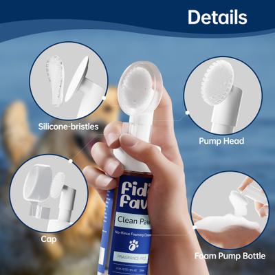 Show full view: Fido Fave Fragrance-Free No-Rinse Foaming Dog Paw Cleaner, 5-fl oz bottle slide 6 of 9