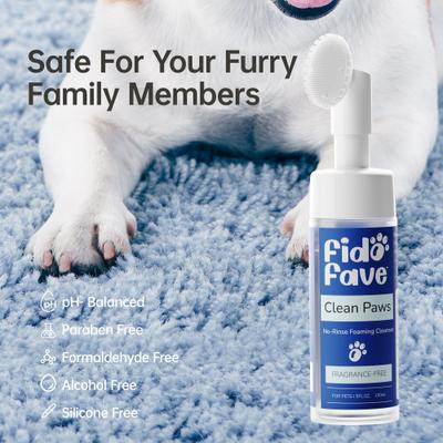 Show full view: Fido Fave Fragrance-Free No-Rinse Foaming Dog Paw Cleaner, 5-fl oz bottle slide 4 of 9