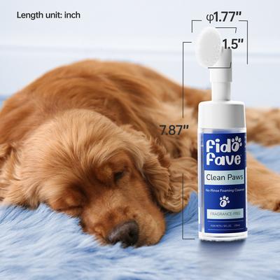 Show full view: Fido Fave Fragrance-Free No-Rinse Foaming Dog Paw Cleaner, 5-fl oz bottle slide 8 of 9