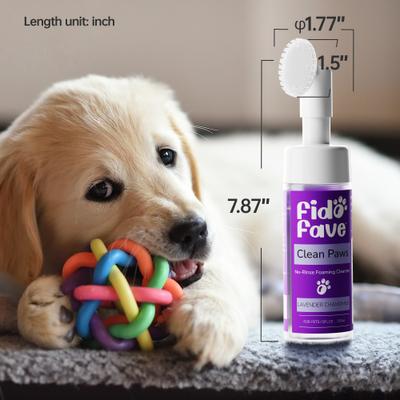 Show full view: Fido Fave Lavender Chamomile No-Rinse Foaming Dog Paw Cleaner, 5-fl oz bottle slide 7 of 8