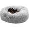 Show in main carousel: FurHaven Calming Cuddler Long Fur Donut Bolster Dog Bed, Mist Gray, Medium slide 1 of 12