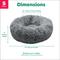 Show in main carousel: FurHaven Calming Cuddler Long Fur Donut Bolster Dog Bed, Gray, Small slide 8 of 11