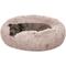 Show in main carousel: FurHaven Calming Cuddler Long Fur Donut Bolster Dog Bed, Taupe, Large slide 1 of 11