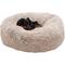 Show in main carousel: FurHaven Calming Cuddler Long Fur Donut Bolster Dog Bed, Taupe, Medium slide 1 of 12