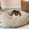 Show in main carousel: FurHaven Calming Cuddler Long Fur Donut Bolster Dog Bed, Taupe, Medium slide 4 of 12