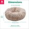 Show in main carousel: FurHaven Calming Cuddler Long Fur Donut Bolster Dog Bed, Taupe, Small slide 8 of 11
