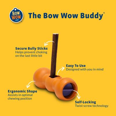 Show full view: Bow Wow Labs Buddy Safety Device Bully Stick Treat Holder, Orange, X-Large slide 5 of 11