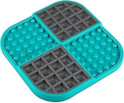 LickiMat Slomo Non-Skid Thermoplastic Rubber Cat Bowl, Turquoise, Standard slide 2 of 5