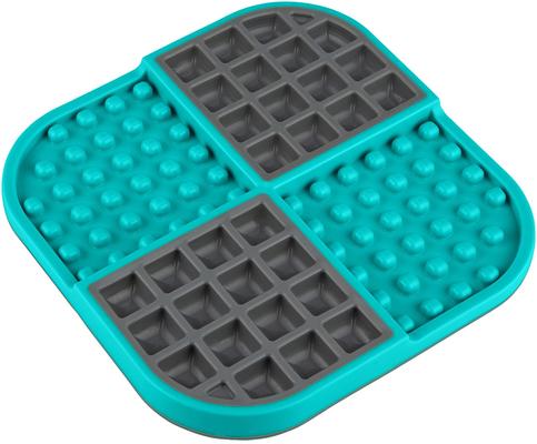Show full view: LickiMat Slomo Non-Skid Thermoplastic Rubber Cat Bowl, Turquoise, Standard slide 5 of 5
