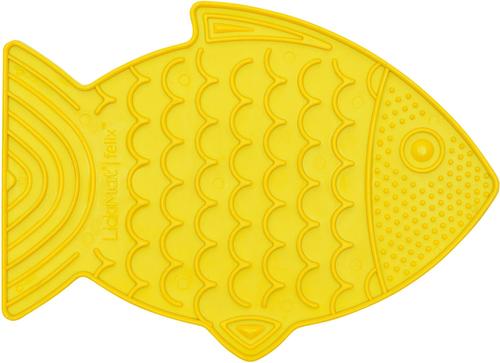 Show full view: LickiMat Felix Non-Skid Thermoplastic Rubber Cat Bowl, Yellow, Standard slide 2 of 7