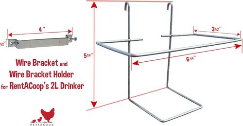 Show full view: RentACoop Wire Bracket with Bottom for Chicken Drinking Bottle, 64-oz slide 2 of 5